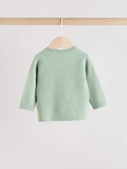 Sets En Outfits|Gebreide Kleding*Next - 2 -delige babyset met gebreide wikkelstrui en legging (0mnd-2jr) Grijs-groen