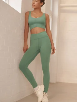 Sportkleding|Leggings En Joggingbroeken|Next - Actieve yogalegging met overslag Grijs-groen