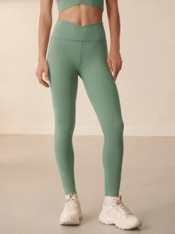 Sportkleding|Leggings En Joggingbroeken|Next - Actieve yogalegging met overslag Grijs-groen