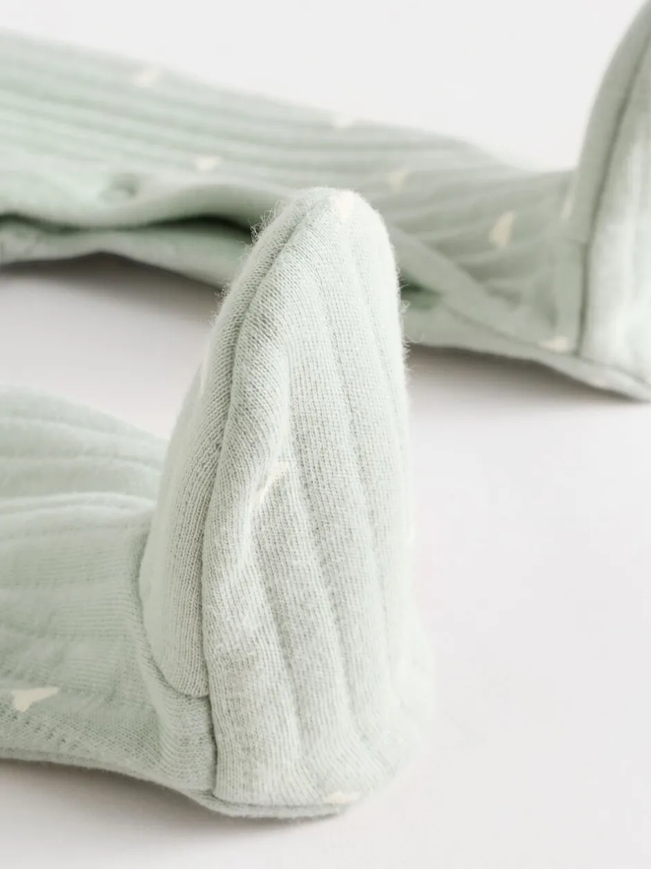 Babypakjes En Babypyjama's*Next - Baby Quilted Sleepsuits 2 Pack Grijs-groen