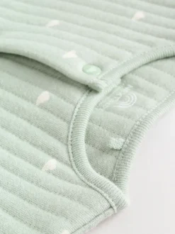 Babypakjes En Babypyjama's*Next - Baby Quilted Sleepsuits 2 Pack Grijs-groen