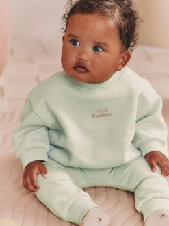 Sets En Outfits|Sweaters En Hoody´S|Next - Baby Sweater en Joggingbroeken 2 stuks (0mnd -2jr) Grijs-groen