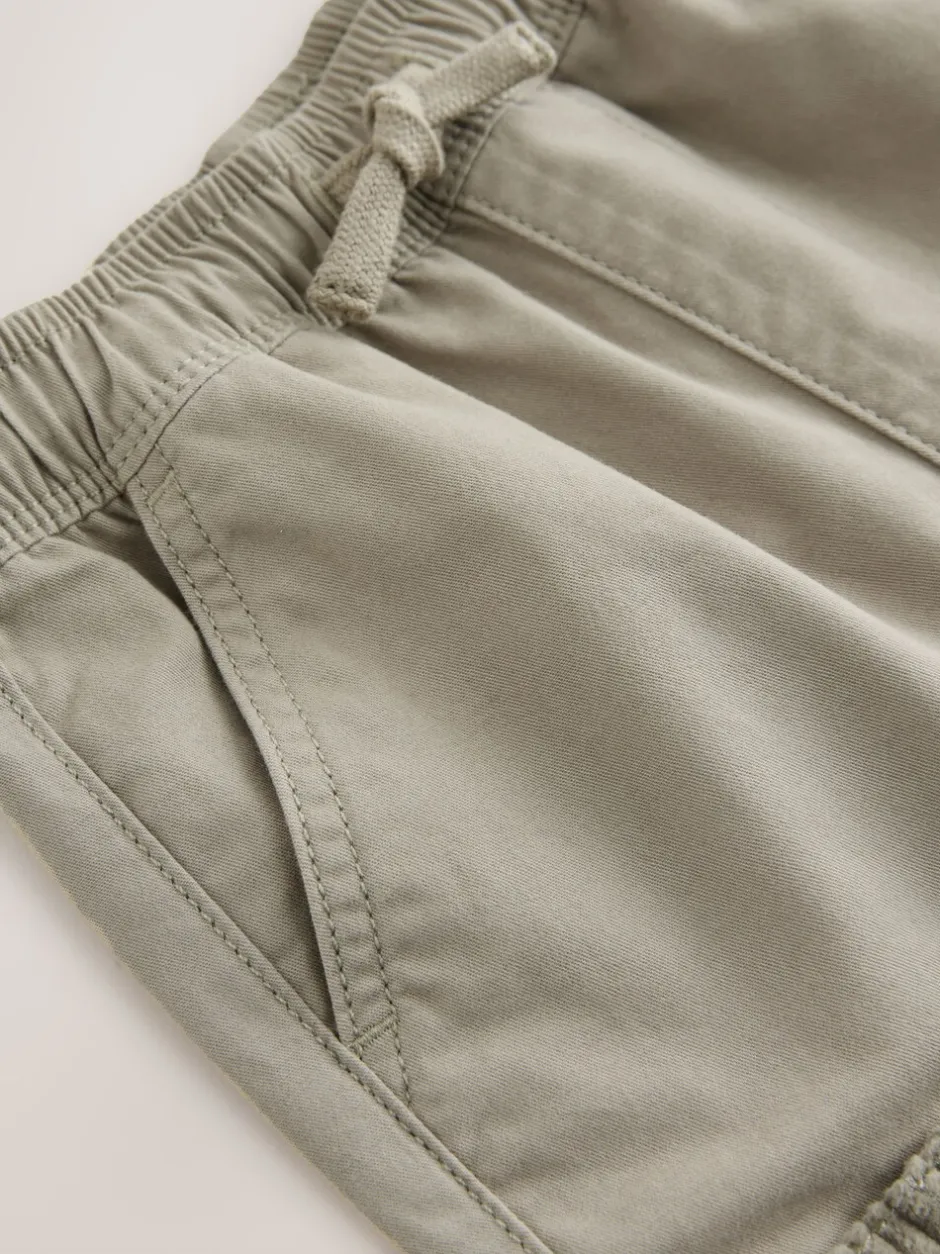Broeken En Chino's*Next Grijs-groen - Broek met elastische taille en zijzakken (3mnd -7jr)