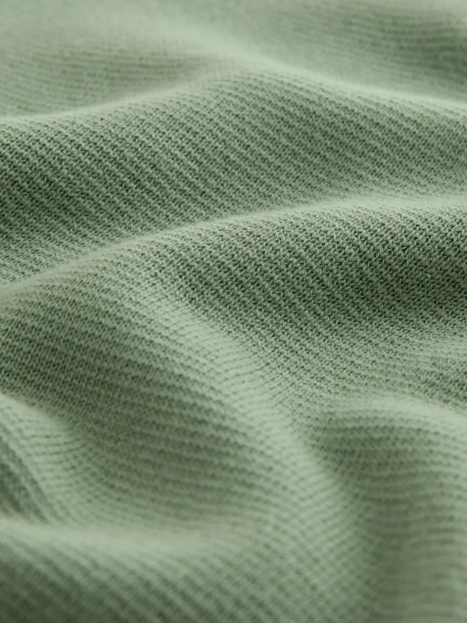Gebreide Kleding*Next Grijs-groen - Effen - Regular fit 100% katoenen premium trui met korte rits