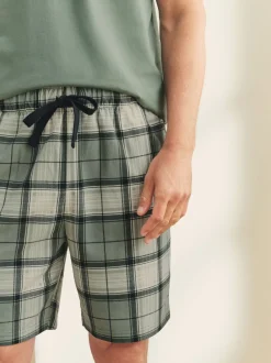 Pyjama's*Next - Motionflex behaaglijke pyjamaset met korte broek Grijs-groen