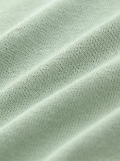 Gebreide Kleding|Poloshirts*Next Grijs-groen - Normale Pasvorm - Katoenrijk gebreid poloshirt met lange mouwen