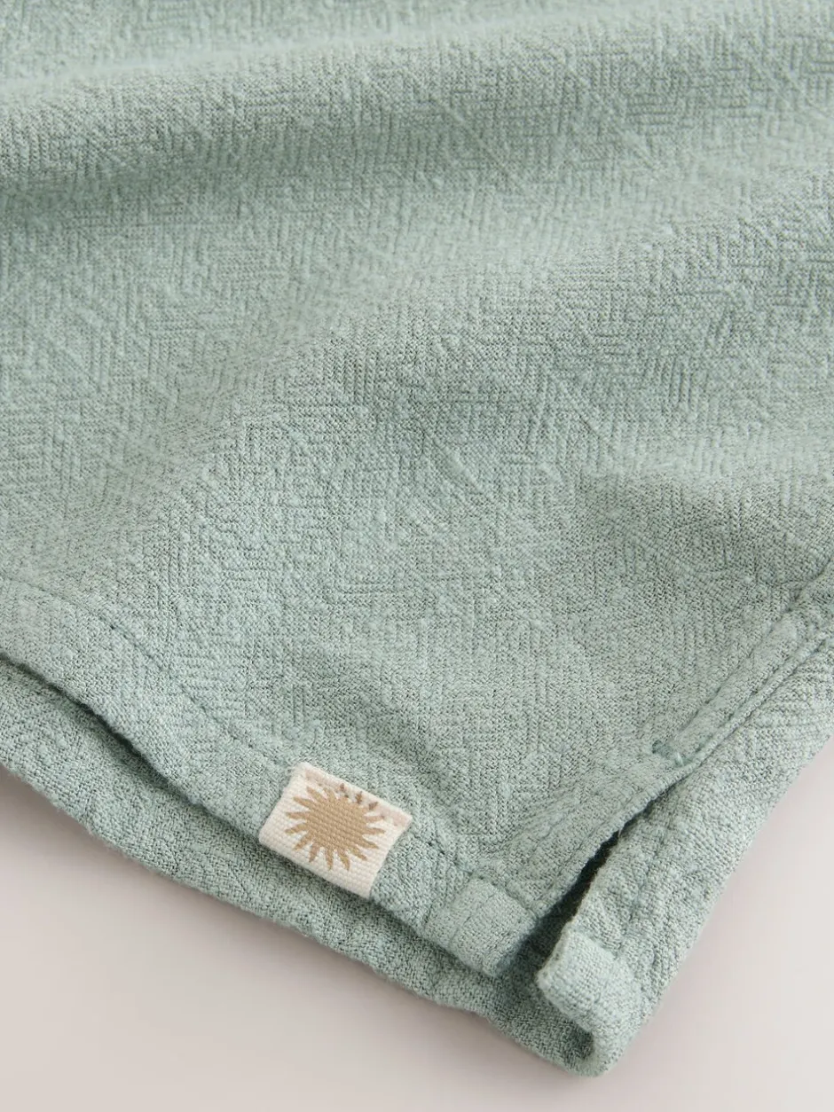 Shirts*Next - Overhemd van linnenmix met korte mouwen en reverskraag (3mnd-7jr) Grijs-groen