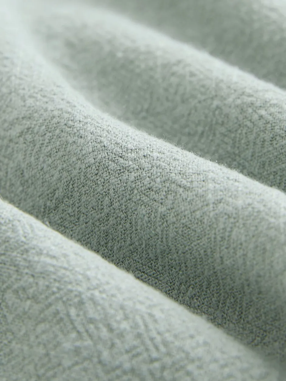 Shirts*Next - Overhemd van linnenmix met korte mouwen en reverskraag (3mnd-7jr) Grijs-groen