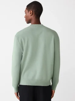 Gebreide Kleding*Next Grijs-groen - Relaxed Fit Snoopy Graphic Print Crew Neck Jumper
