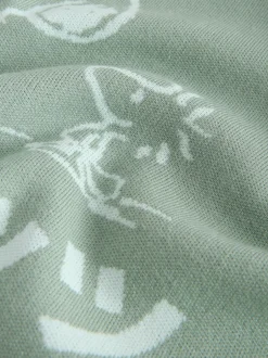 Gebreide Kleding*Next Grijs-groen - Relaxed Fit Snoopy Graphic Print Crew Neck Jumper