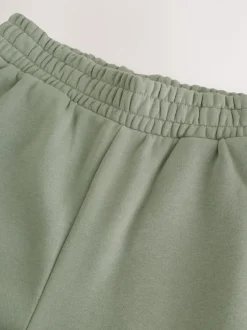Leggings En Joggingbroeken|Loungewear|self. Grijs-groen - joggingbroek met boorden