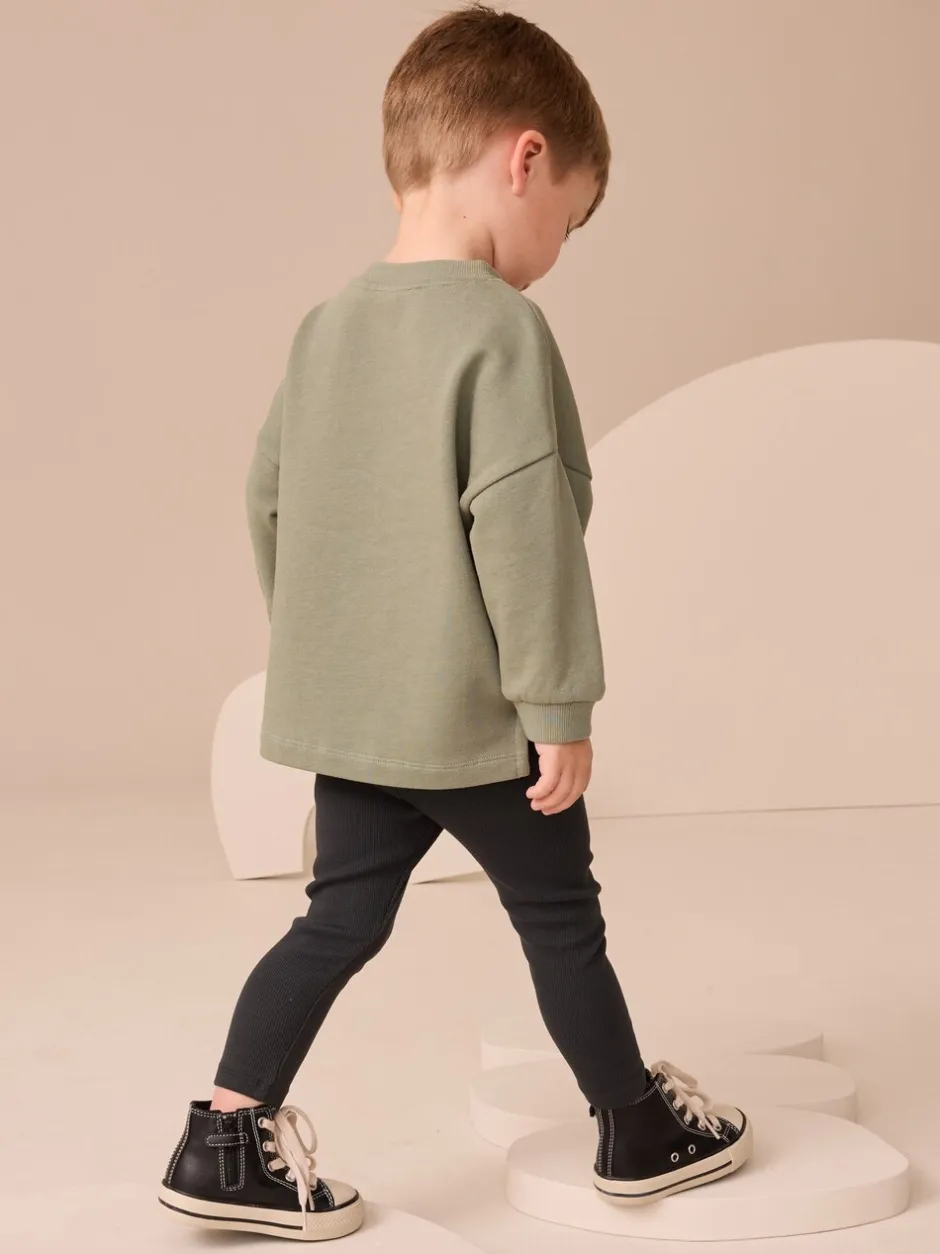 Tops|Sets En Combisets|Next - Set met top met lange mouwen en legging (3 mnd-7 jr) Grijs-groen