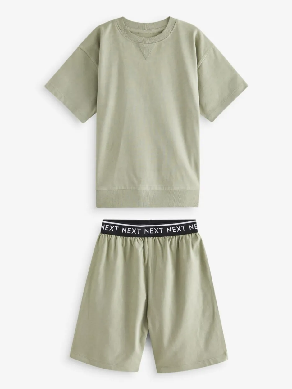 Multipacks|Pyjama's*Next - Set van 3 pyjama's met short (3-16 jr) Grijs-groen