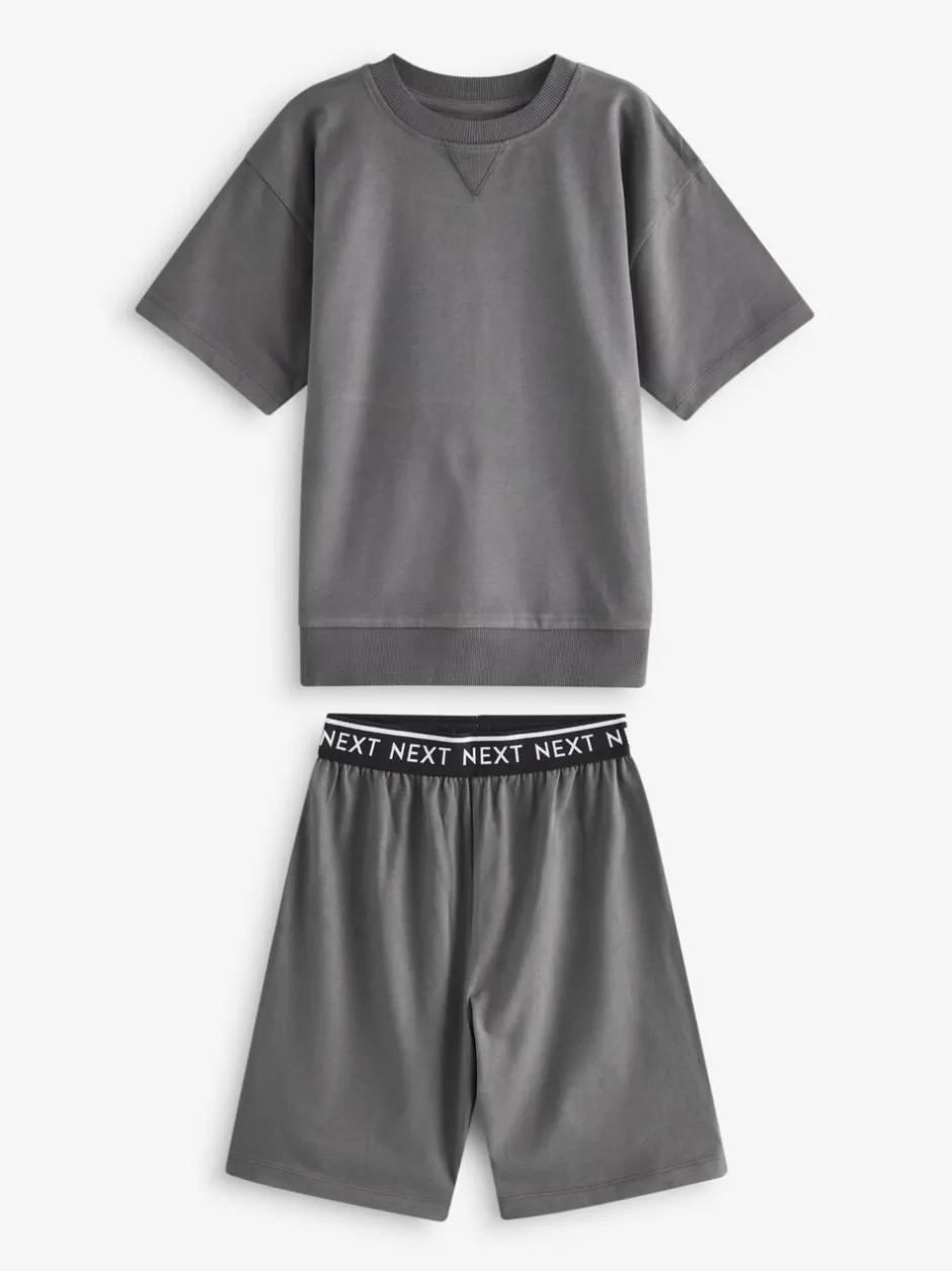 Multipacks|Pyjama's*Next - Set van 3 pyjama's met short (3-16 jr) Grijs-groen