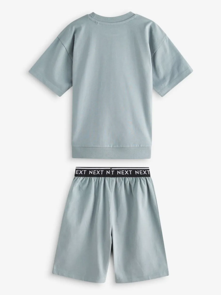 Multipacks|Pyjama's*Next - Set van 3 pyjama's met short (3-16 jr) Grijs-groen
