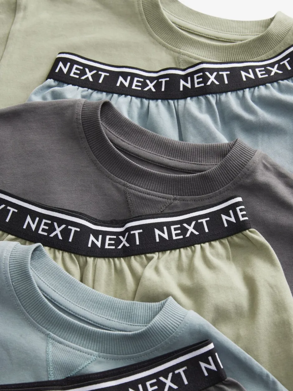 Multipacks|Pyjama's*Next - Set van 3 pyjama's met short (3-16 jr) Grijs-groen