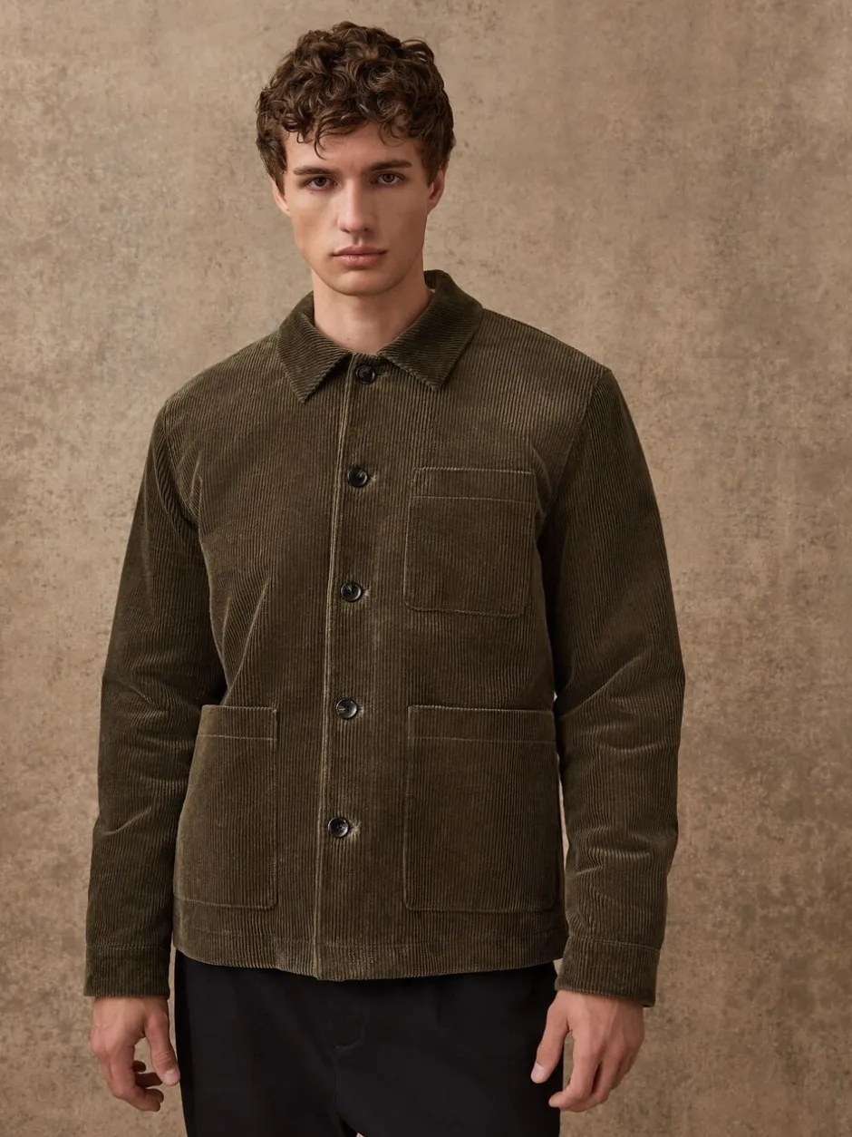 Blazers En Business-Jasjes*Next - Slim Rijk Corduroy Jack Grijs-groen