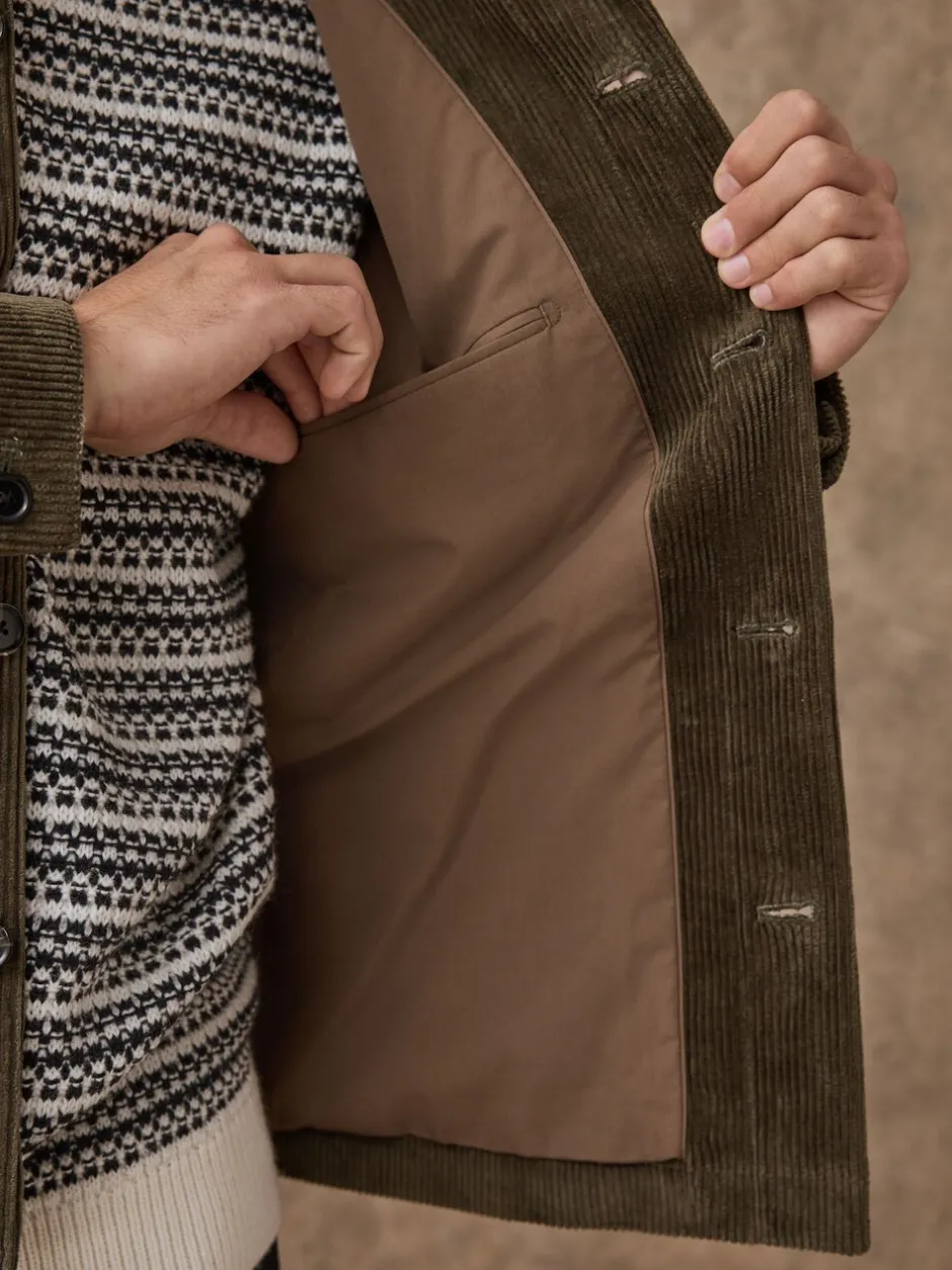 Blazers En Business-Jasjes*Next - Slim Rijk Corduroy Jack Grijs-groen