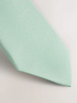 Stropdassen En Pochets*Next Grijs-groen - Smal - Stropdas met textuur