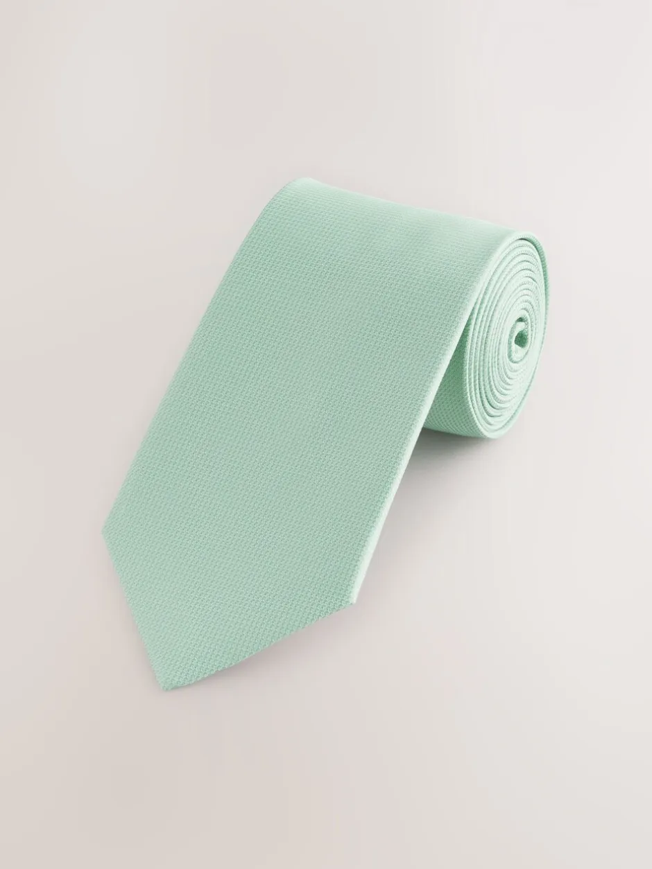 Stropdassen En Pochets|Next - Standaard - Stropdas met textuur Grijs-groen
