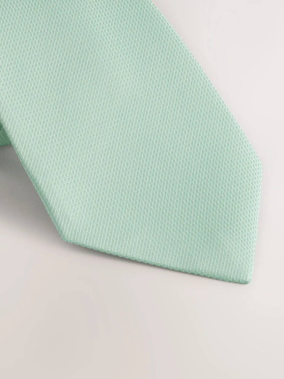 Stropdassen En Pochets|Next - Standaard - Stropdas met textuur Grijs-groen