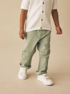 Broeken En Chino's*Next Grijs-groen - Stretch Chino Broek (3mnd-7jr)