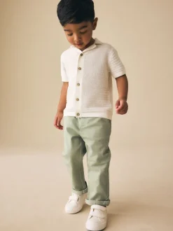 Broeken En Chino's*Next Grijs-groen - Stretch Chino Broek (3mnd-7jr)