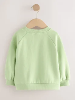 Truien En Breisels|Sweaters En Hoody´S|Next Grijs-groen - Sweatshirt met ronde hals (3 mnd-7 jr)