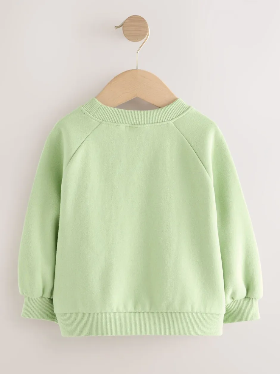Truien En Breisels|Sweaters En Hoody´S|Next Grijs-groen - Sweatshirt met ronde hals (3 mnd-7 jr)