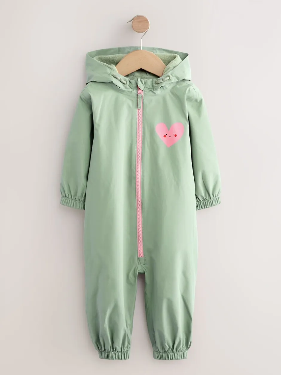 Jassen, Jacks En Kinderwagenpakjes|Jassen En Jacks*Next Grijs-groen - Waterbestendig regenpak met print (3 mnd-7 jr)