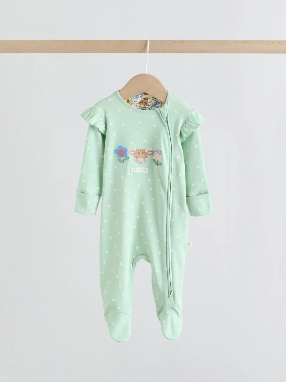 Babypakjes En Babypyjama's|Next Grijs-groen - 2-weg slaappakjes met ritssluiting, set van 3 (0-2jr)