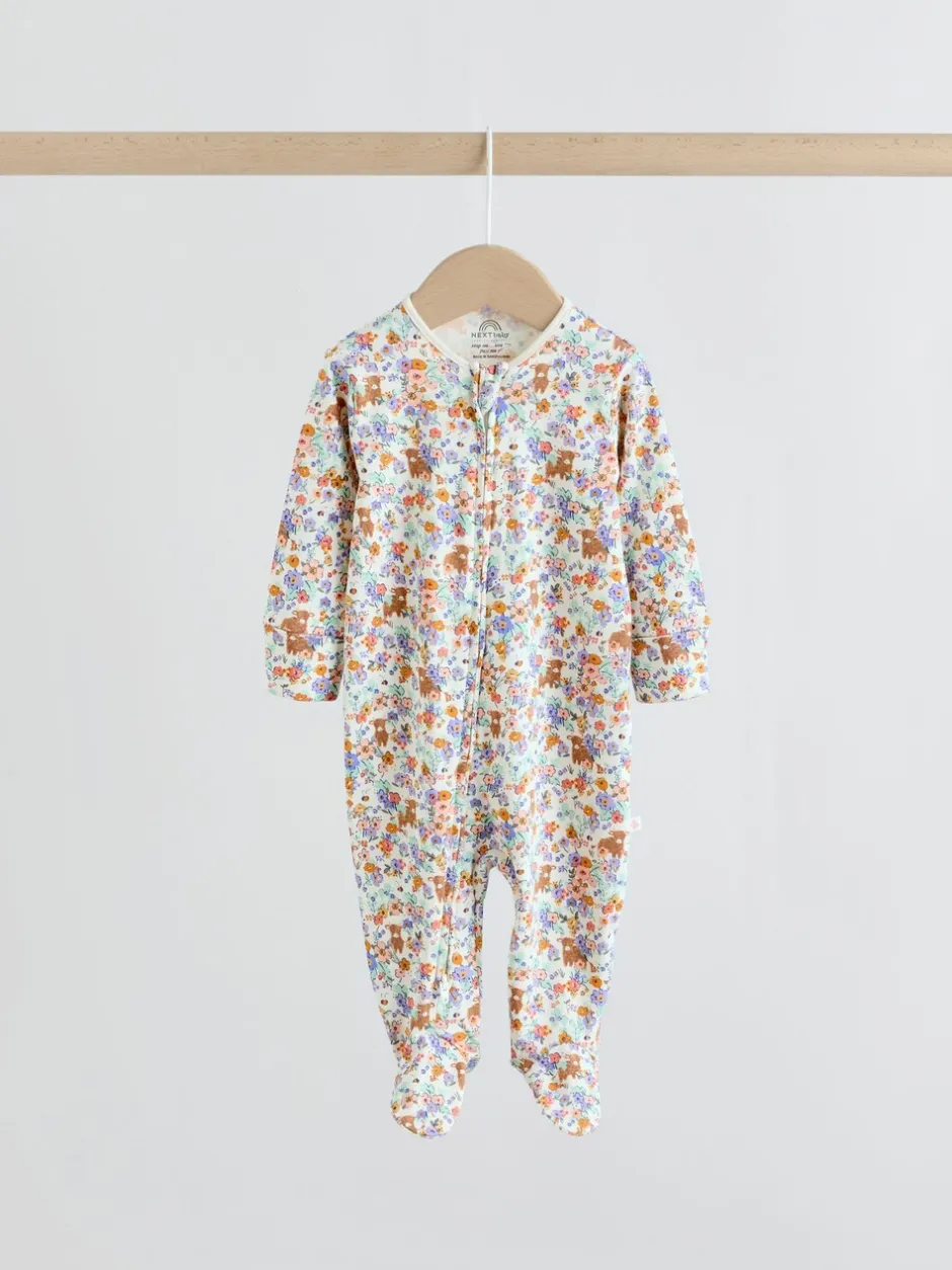 Babypakjes En Babypyjama's|Next Grijs-groen - 2-weg slaappakjes met ritssluiting, set van 3 (0-2jr)