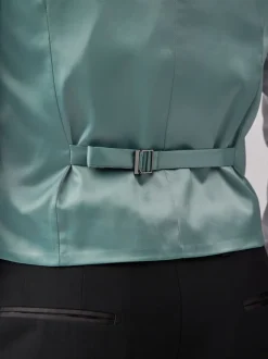 Vesten*Next - Zijden gilet met textuur Grijs-groen