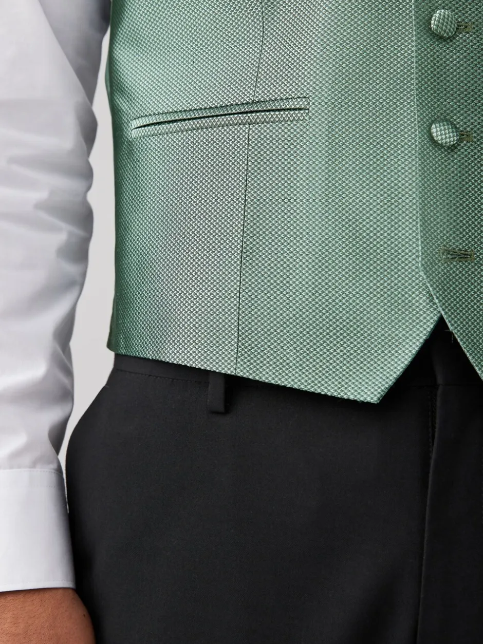 Vesten*Next - Zijden gilet met textuur Grijs-groen