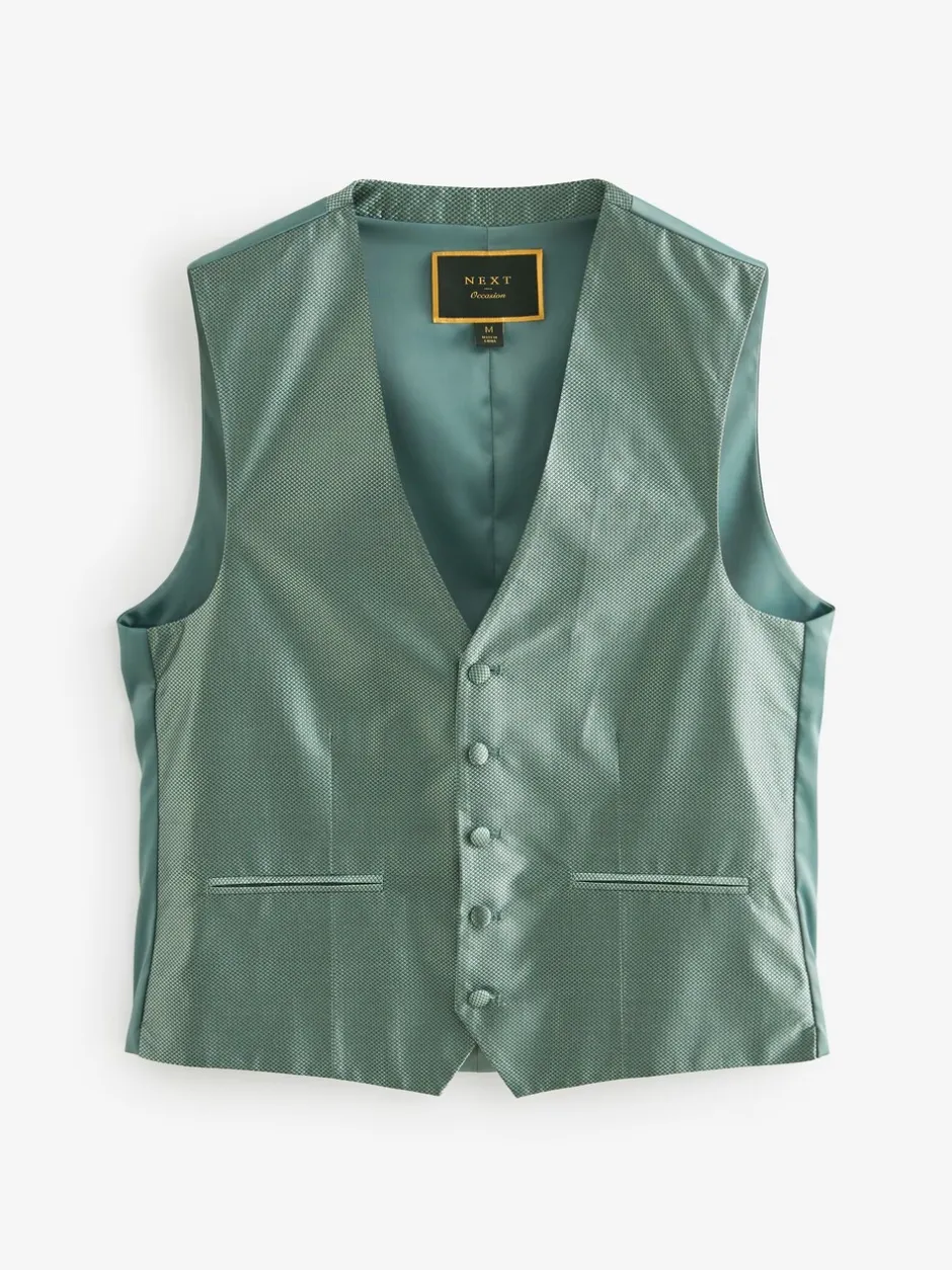 Vesten*Next - Zijden gilet met textuur Grijs-groen