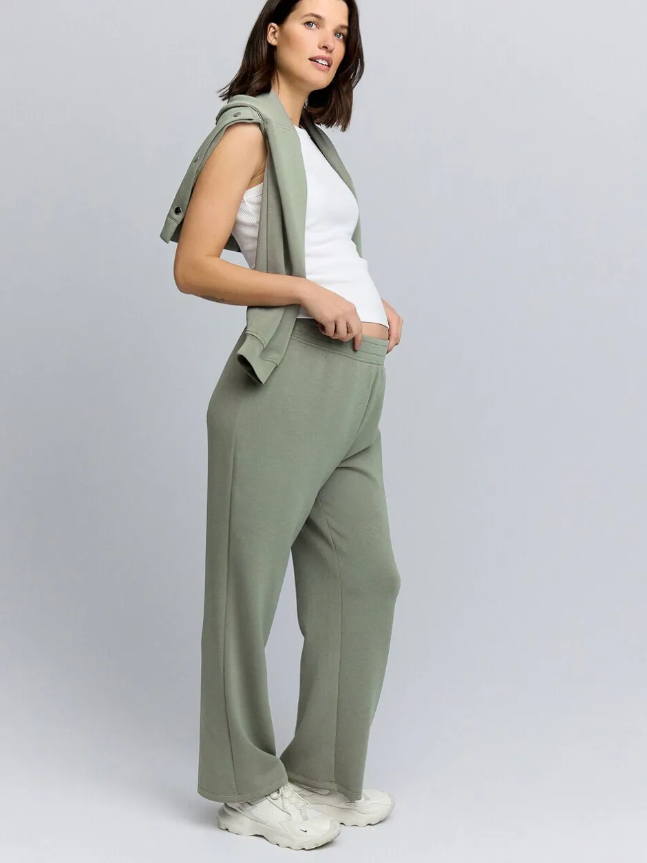 Leggings En Joggingbroeken|Moederschap|Next Grijs-groen - Zwangerschapsjoggingbroek met wijde pijpen