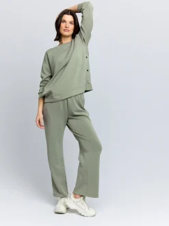 Leggings En Joggingbroeken|Moederschap|Next Grijs-groen - Zwangerschapsjoggingbroek met wijde pijpen