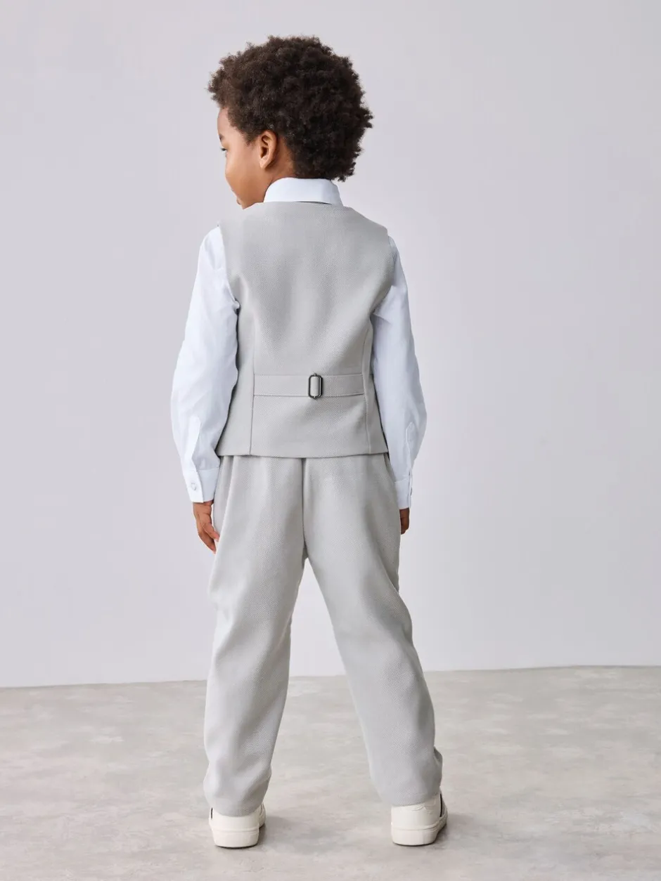 Kostuums En Herenvesten|Baker by Ted Baker - set van gilet, overhemd en broek Grijs/marineblauw