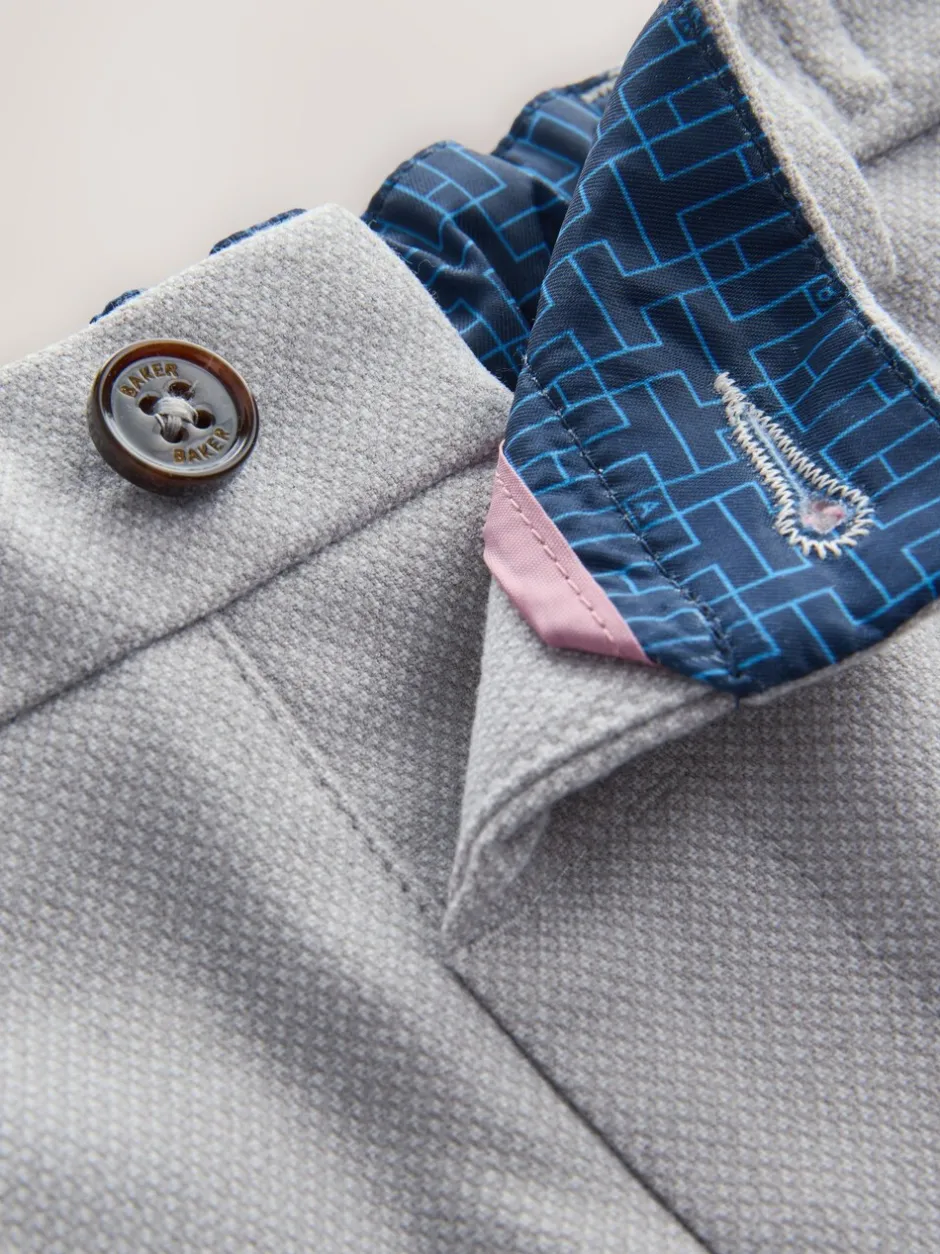 Kostuums En Herenvesten|Baker by Ted Baker - set van gilet, overhemd en broek Grijs/marineblauw