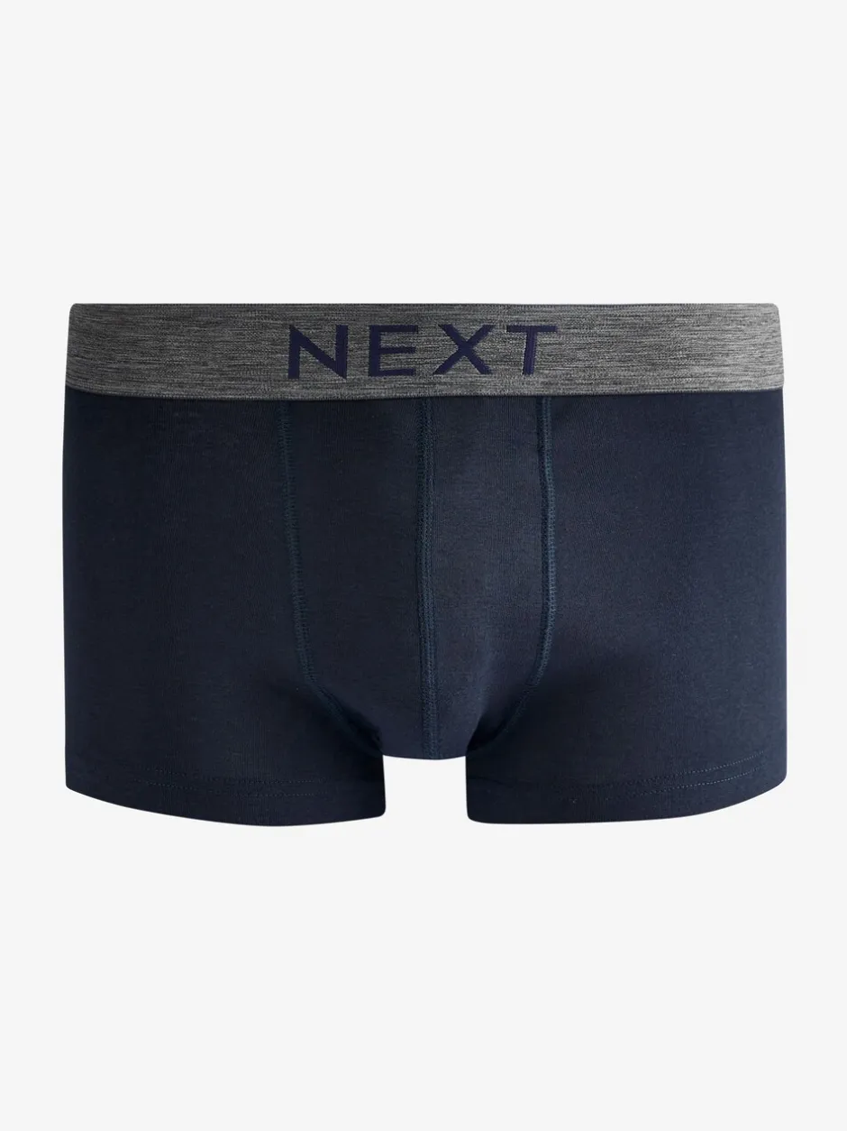 Ondergoed|Ondergoed*Next - Verpakking van 4 - Hipster boxershorts van 100% katoen Grijs/marineblauw