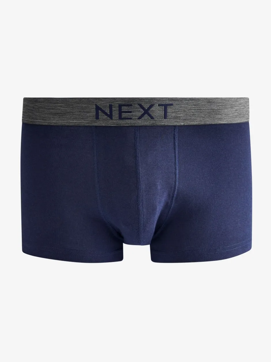 Ondergoed|Ondergoed*Next - Verpakking van 4 - Hipster boxershorts van 100% katoen Grijs/marineblauw