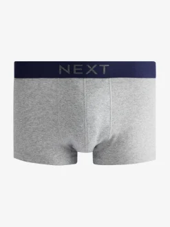 Ondergoed|Ondergoed*Next - Verpakking van 4 - Hipster boxershorts van 100% katoen Grijs/marineblauw