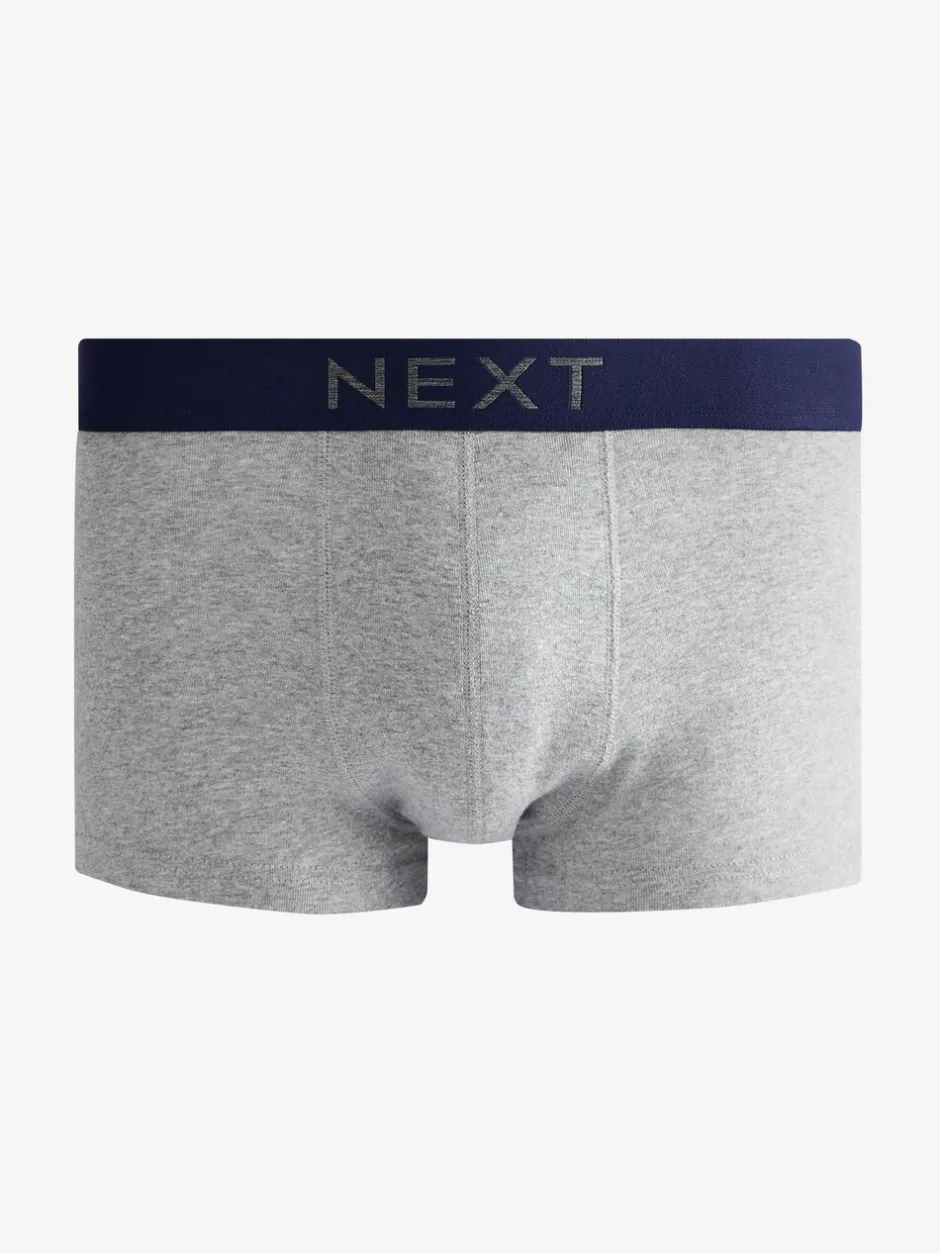 Ondergoed|Ondergoed*Next - Verpakking van 4 - Hipster boxershorts van 100% katoen Grijs/marineblauw