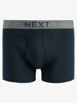 Ondergoed|Ondergoed*Next - Verpakking van 4 - A-frontboxershorts van 100% zuiver katoen Grijs/marineblauw