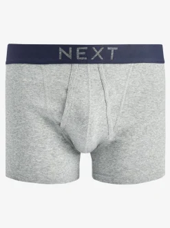 Ondergoed|Ondergoed*Next - Verpakking van 10 - A-frontboxershorts van 100% zuiver katoen Grijs/marineblauw