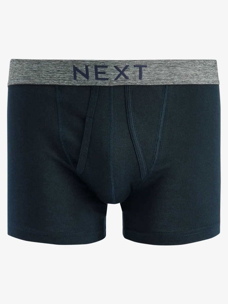 Ondergoed|Ondergoed*Next - Verpakking van 10 - A-frontboxershorts van 100% zuiver katoen Grijs/marineblauw