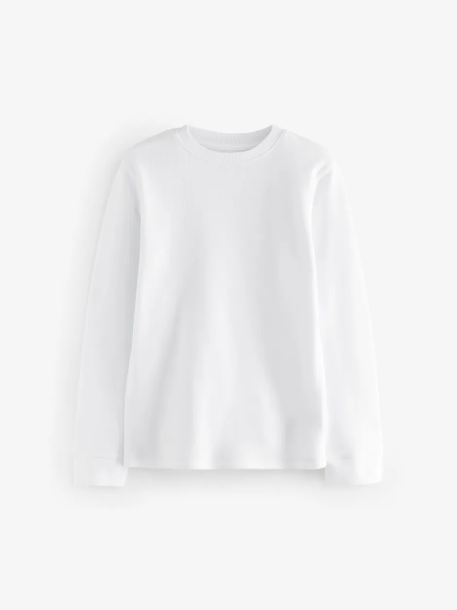 Ondergoed|Schoolkleding*Next Grijs/wit - 2 -pack thermische tops met lange mouwen (2-16jr)