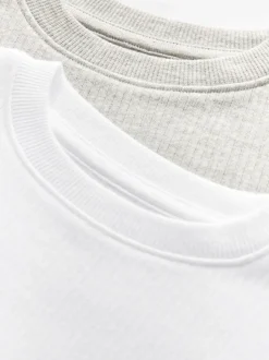 Ondergoed|Schoolkleding*Next Grijs/wit - 2 -pack thermische tops met lange mouwen (2-16jr)