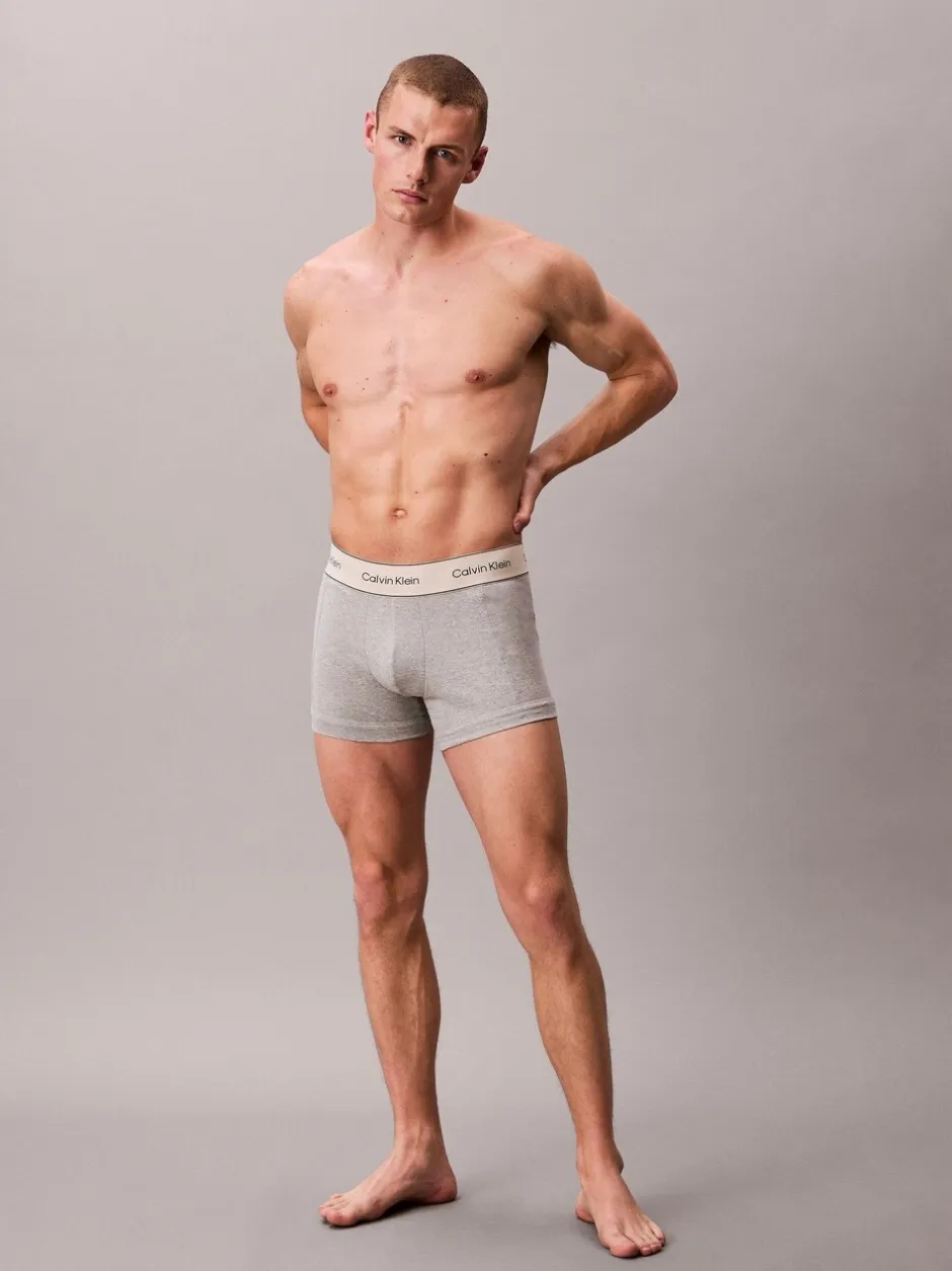 Ondergoed|Ondergoed|Calvin Klein - Heritage Cotton Stretch Boxer Briefs 3 Pack Grijs/wit/crème