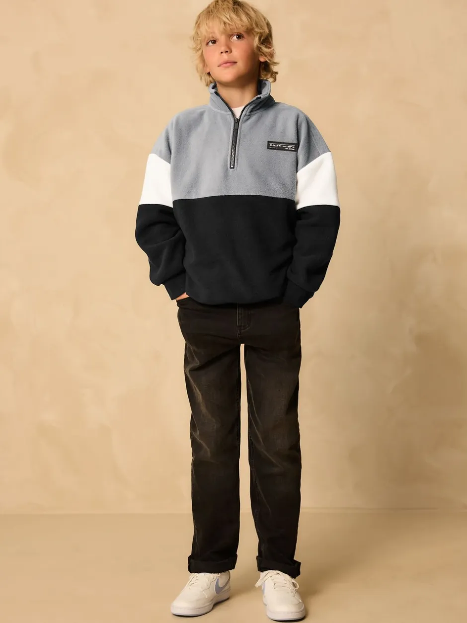 Jassen En Jacks|Sweaters En Hoody´S*Next - Fleece met trechterkraag (3-16jr) Grijs/zwart